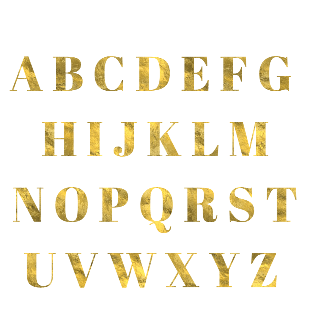 A to Z letters golden png (2)
