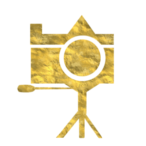 Camera icon golden color