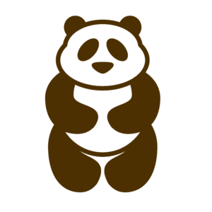 Full Panda Brown Vector Png icon