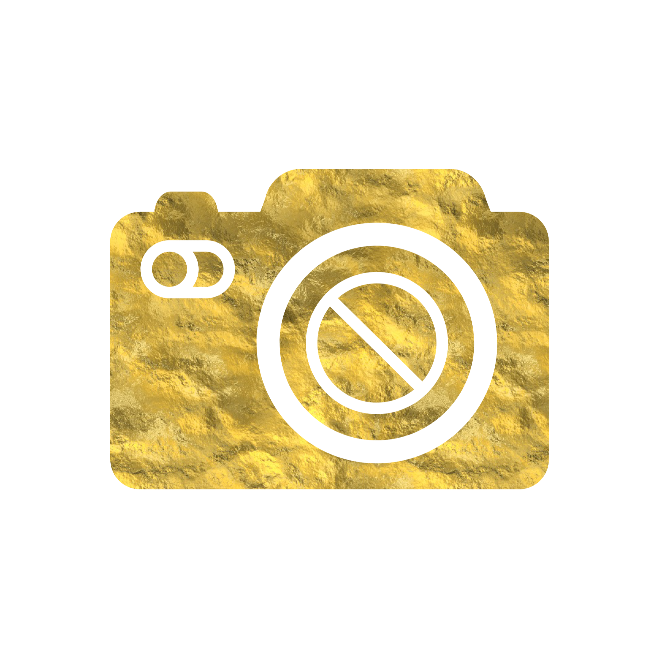 Golden Camera icon png vector