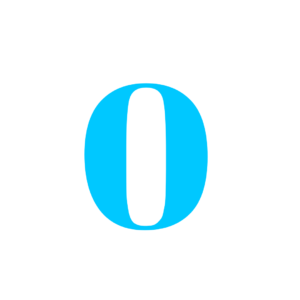 Number 0 Blue Png free download