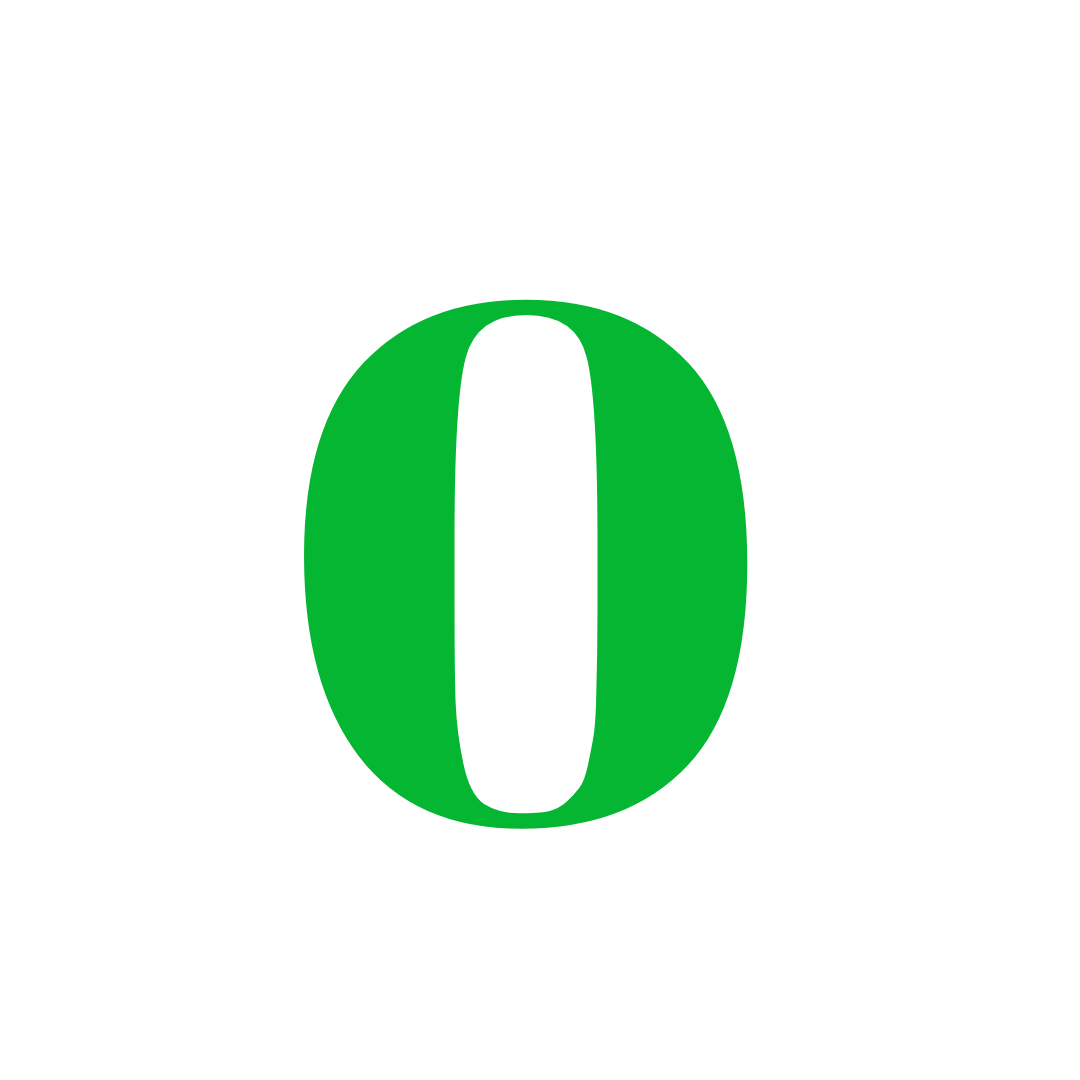 Number 0 Green Png free download