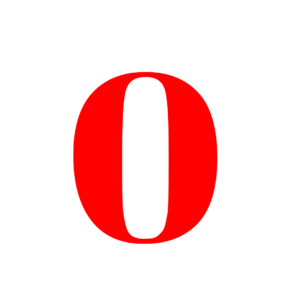 Number 0 Red Png free download