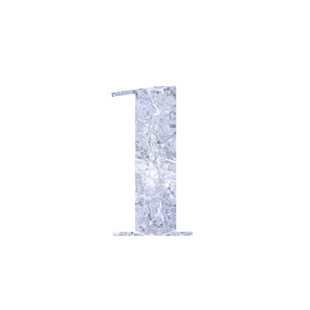 Number 1 Silver Png free download