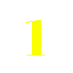 Number 1 Yellow Png free download