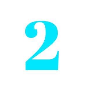 Number 2 Blue Png free download