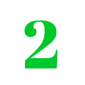 Number 2 Green Png free download