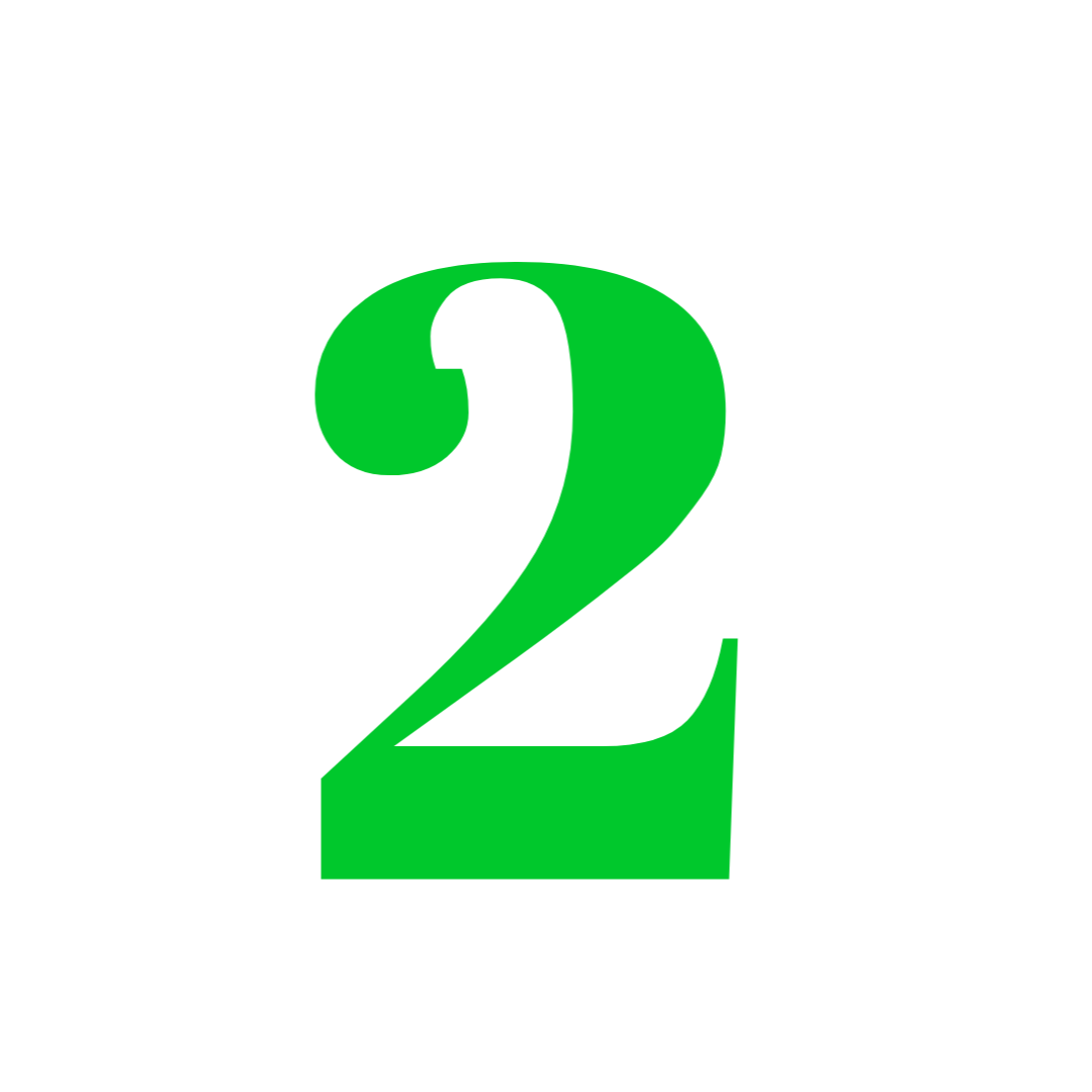 Number 2 Green Png free download
