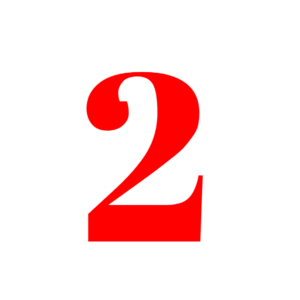 Number 2 Red Png free download