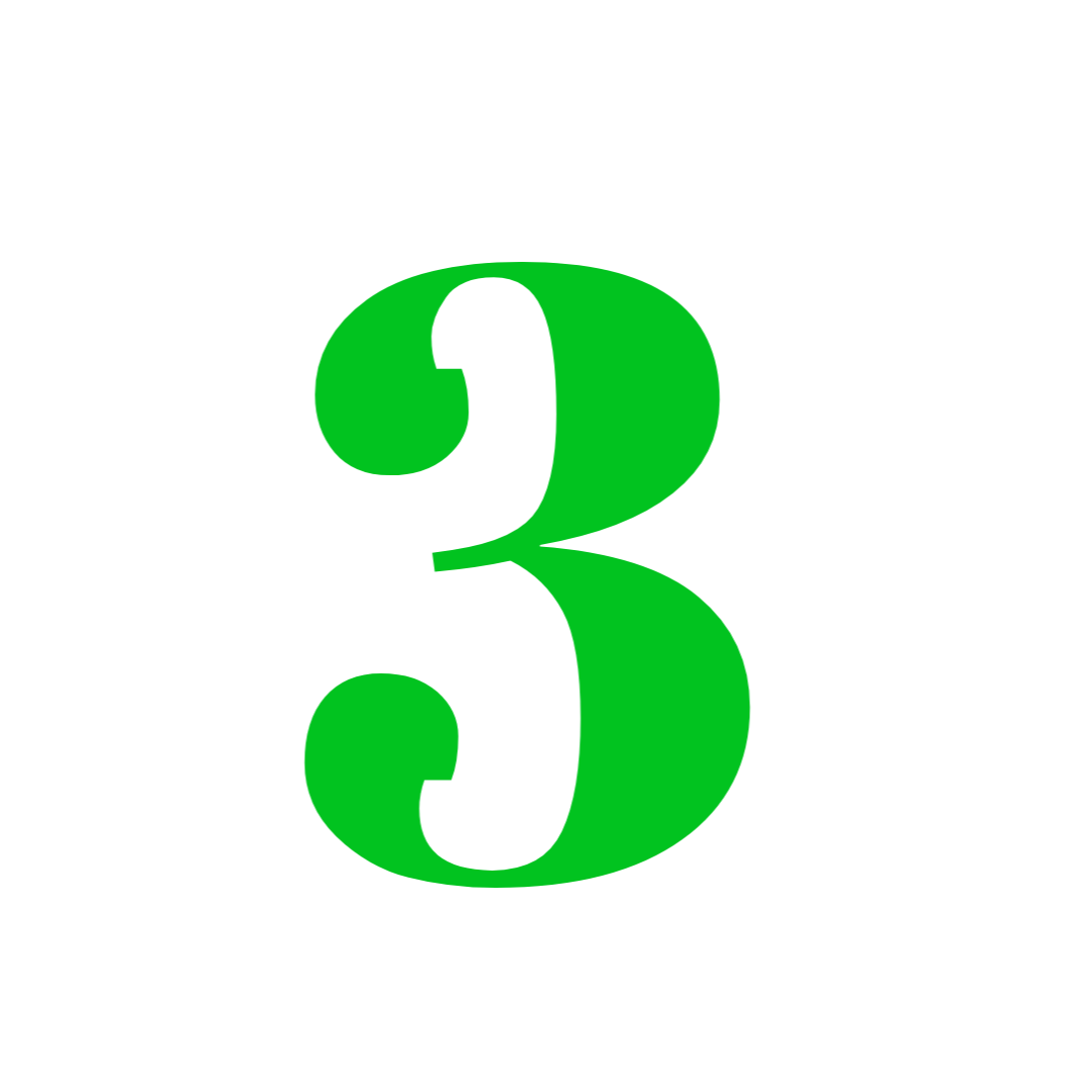 Number 3 Green Png free download