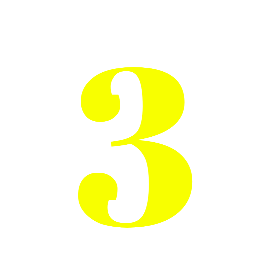 Number 3 Yellow Png free download