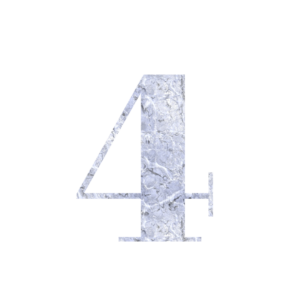 Number 4 Silver Png free download