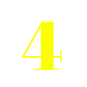 Number 4 Yellow Png free download