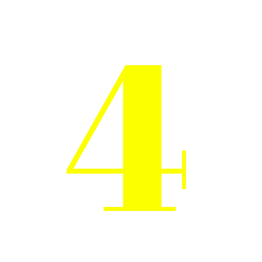 Number 4 Yellow Png free download