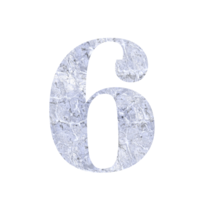 Number 6 Silver Png free download