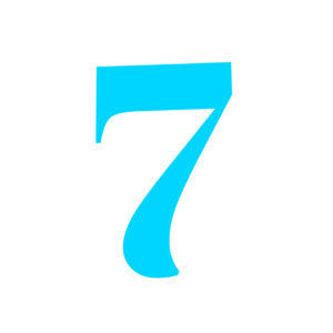 Number 7 Blue Png free download