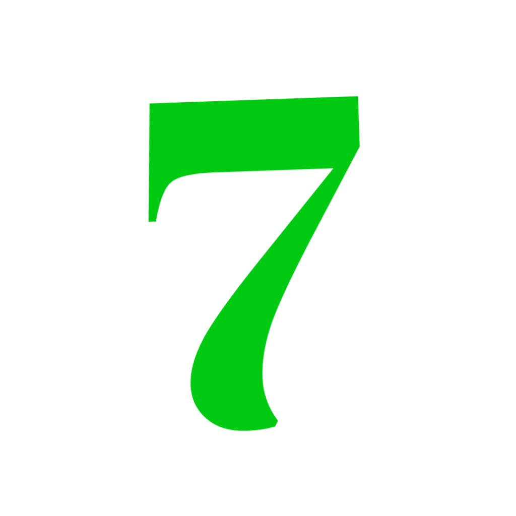 Number 7 Green Png free download - PNGOX