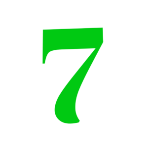 Number 7 Green Png free download