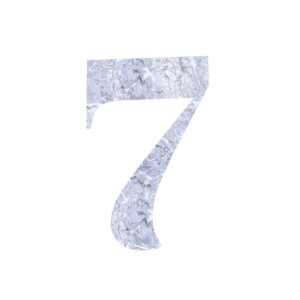 Number 7 Silver Png free download
