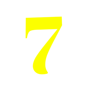 Number 7 Yellow Png free download