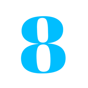 Number 8 Blue Png free download