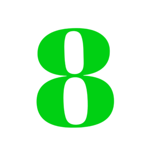 Number 8 Green Png free download