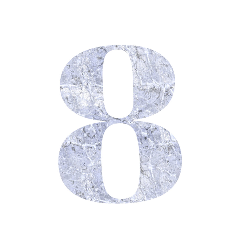 Number 8 Silver Png free download