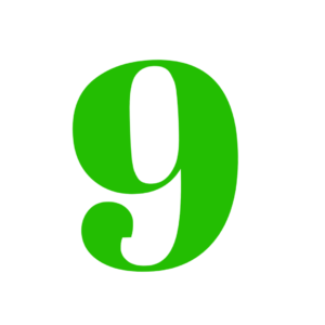 Number 9 Green Png free download