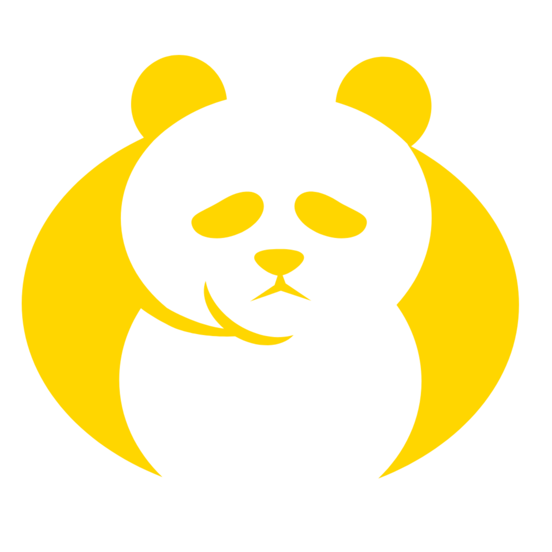 Panda Yellow Vector Png icon