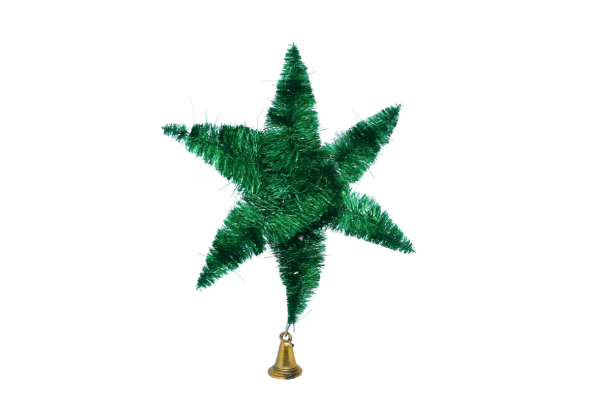 Christmas green Star bell PNG