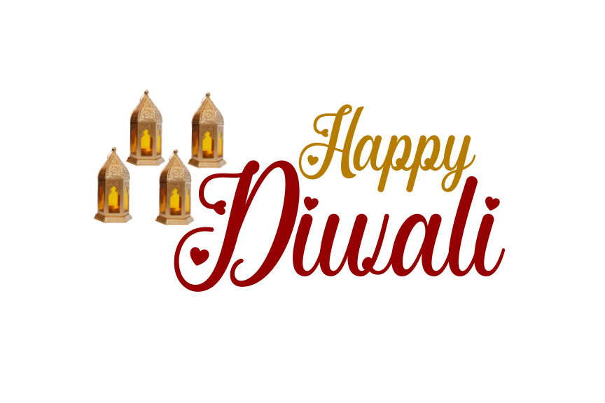 Free Diwali decoration text PNG
