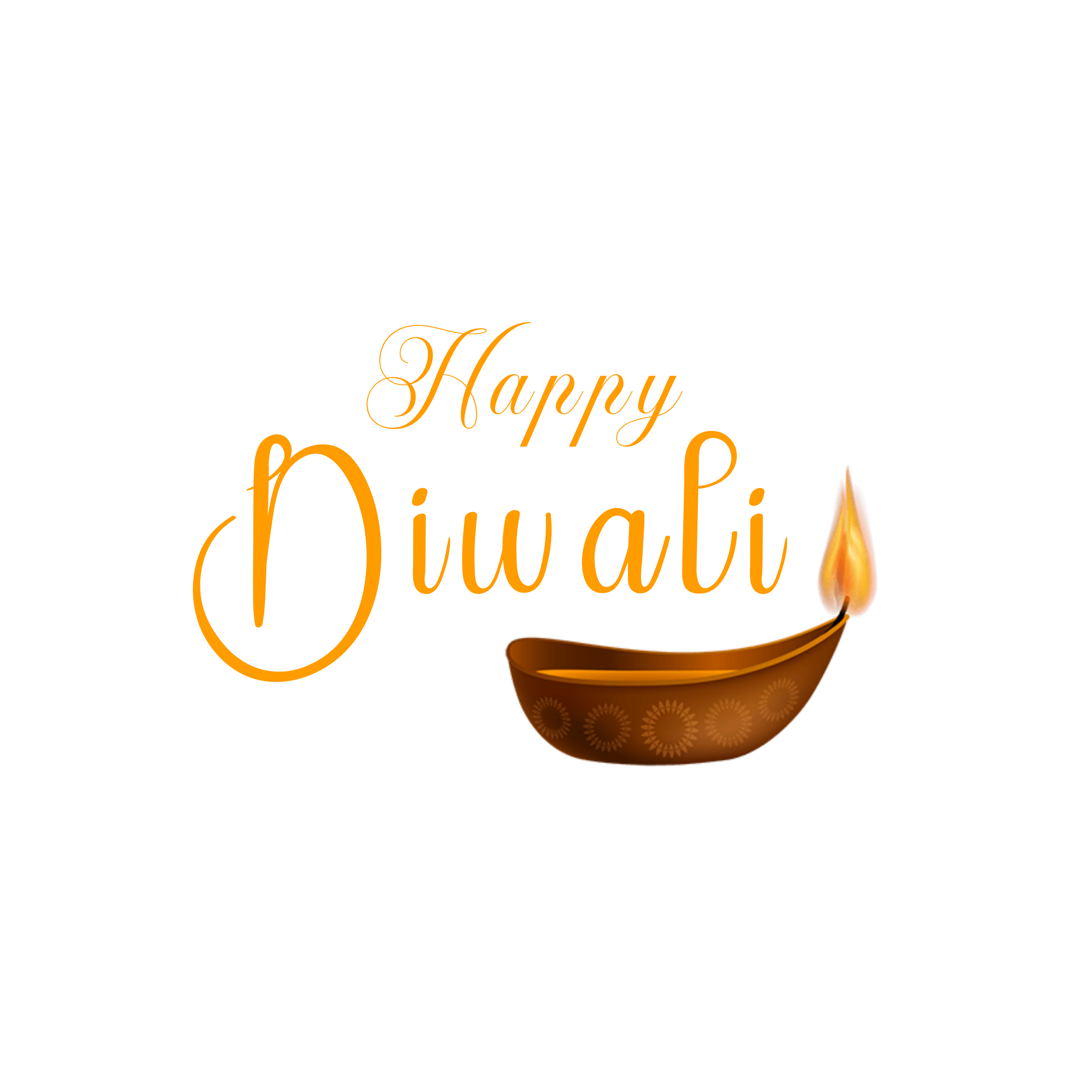 Free Happy Diwali text PNG