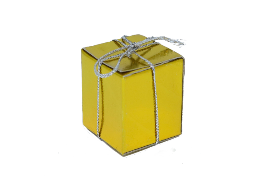 Golden Gift Box PNG