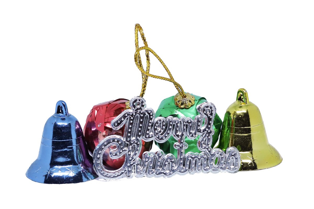 Merry Christmas and real bells PNG