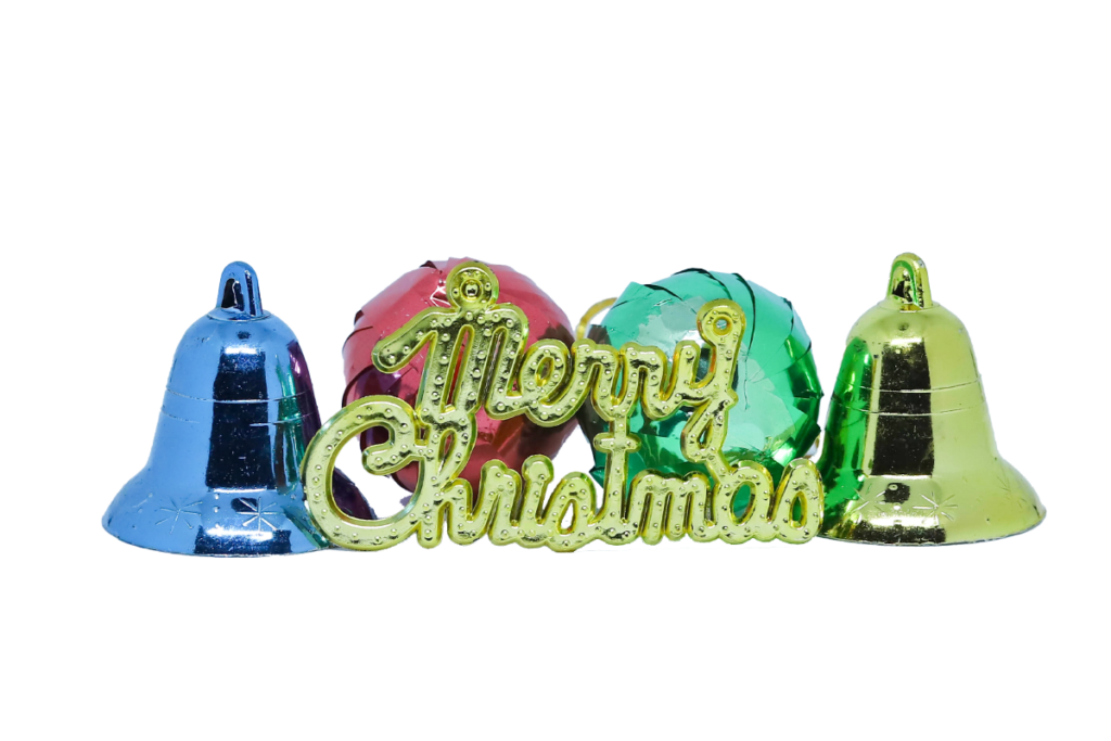 Merry Christmas with real bells PNG