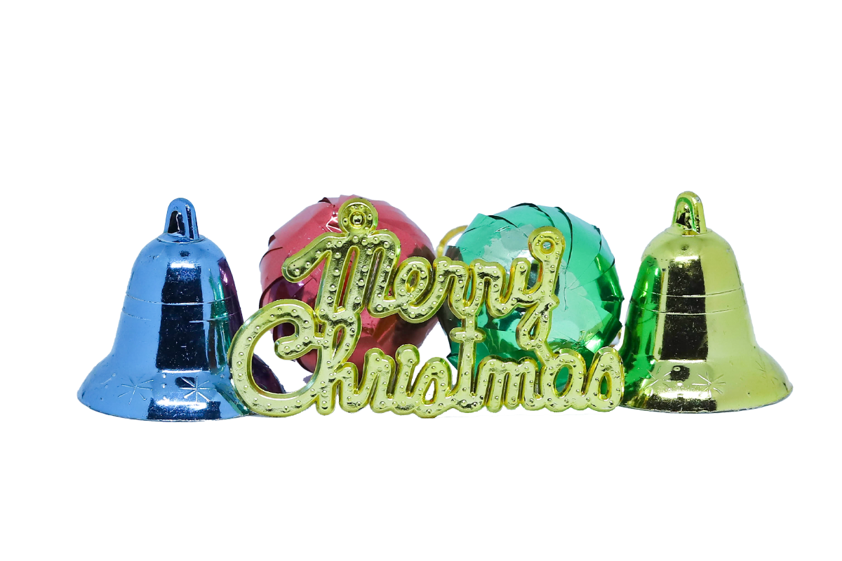 Merry Christmas with real bells PNG