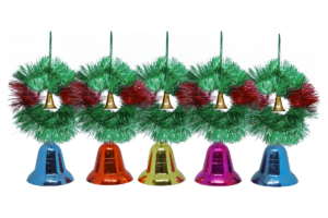 Real Colorful christmas bells PNG free download