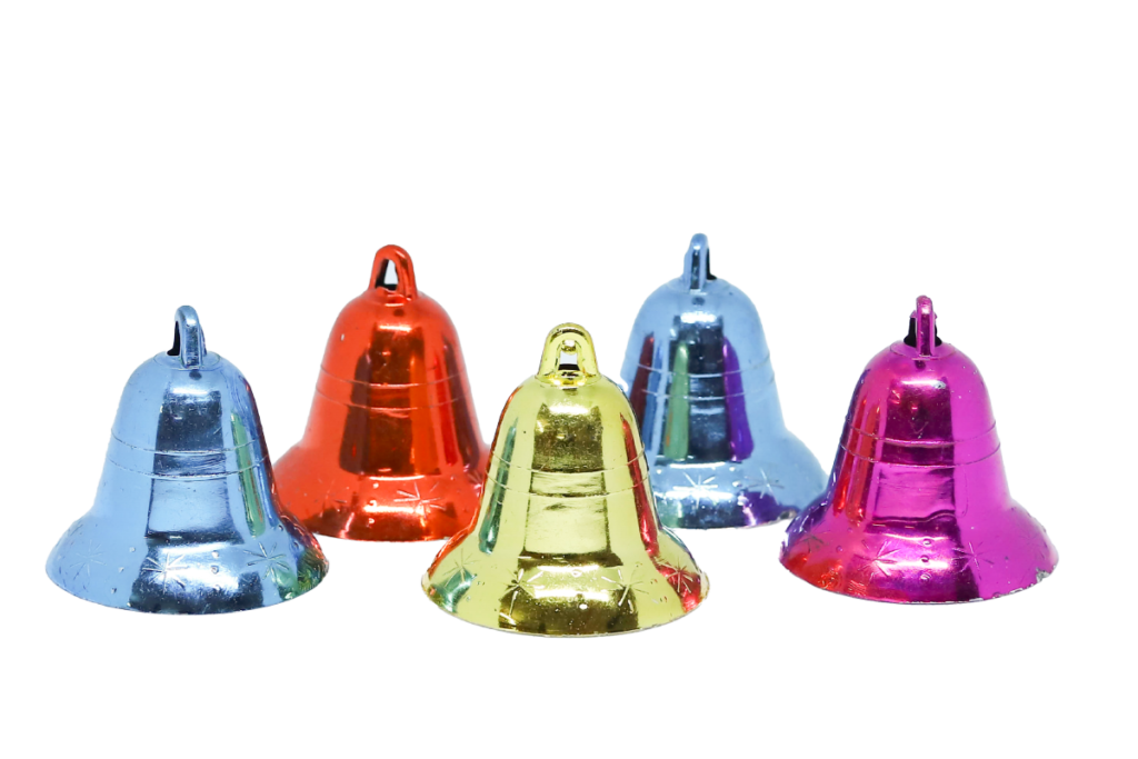 Real Colorful christmas bells png