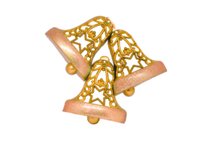 Gold Christmas Bells Png