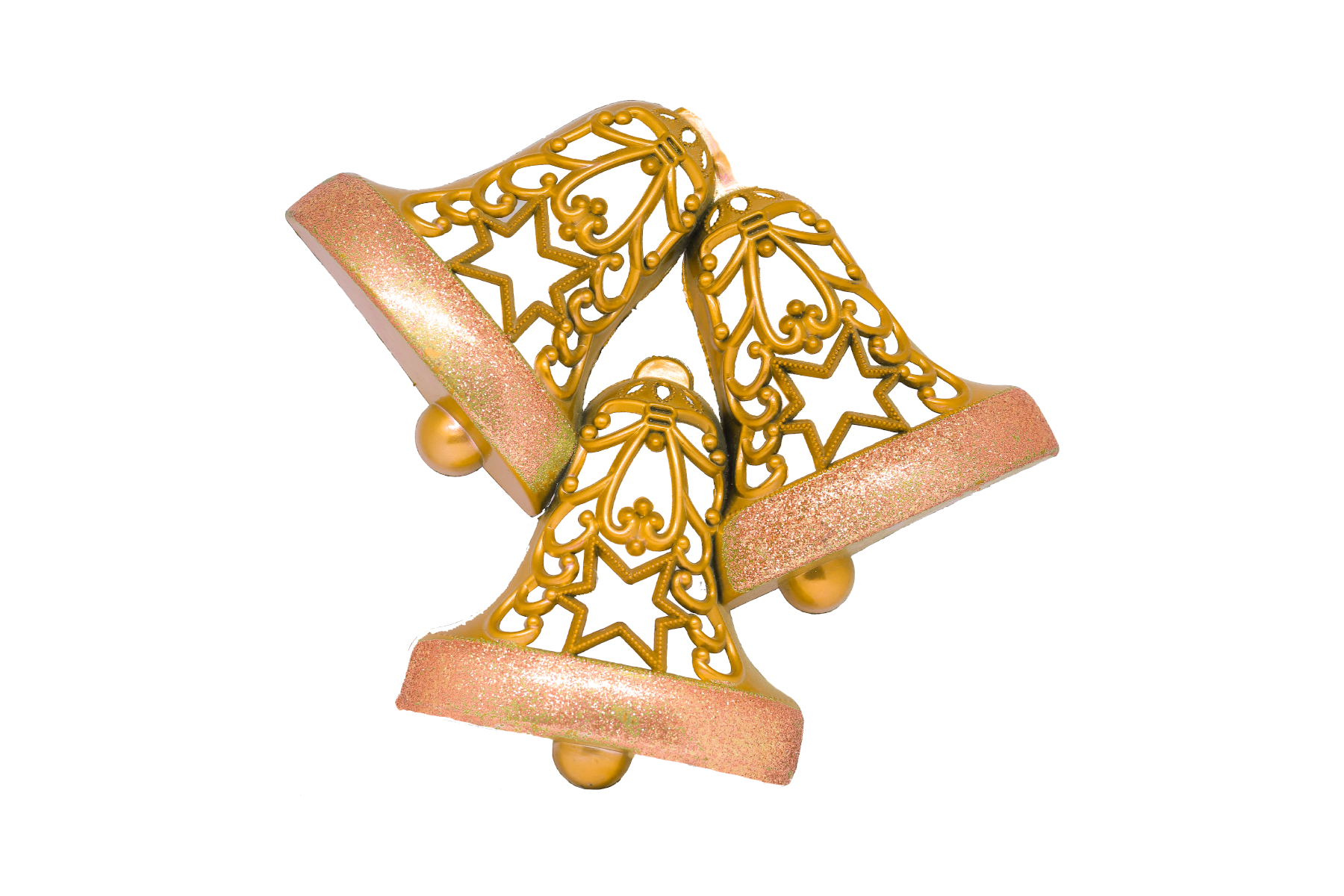 Gold Christmas Bells Png