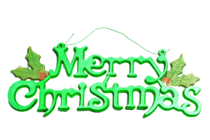 Merry Christmas Green Wall Hanging PNG
