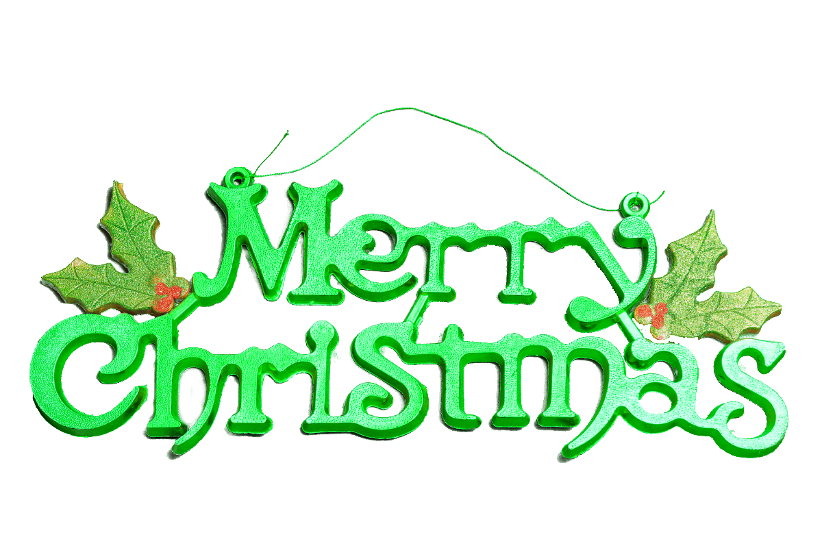 Merry Christmas Green Wall Hanging PNG