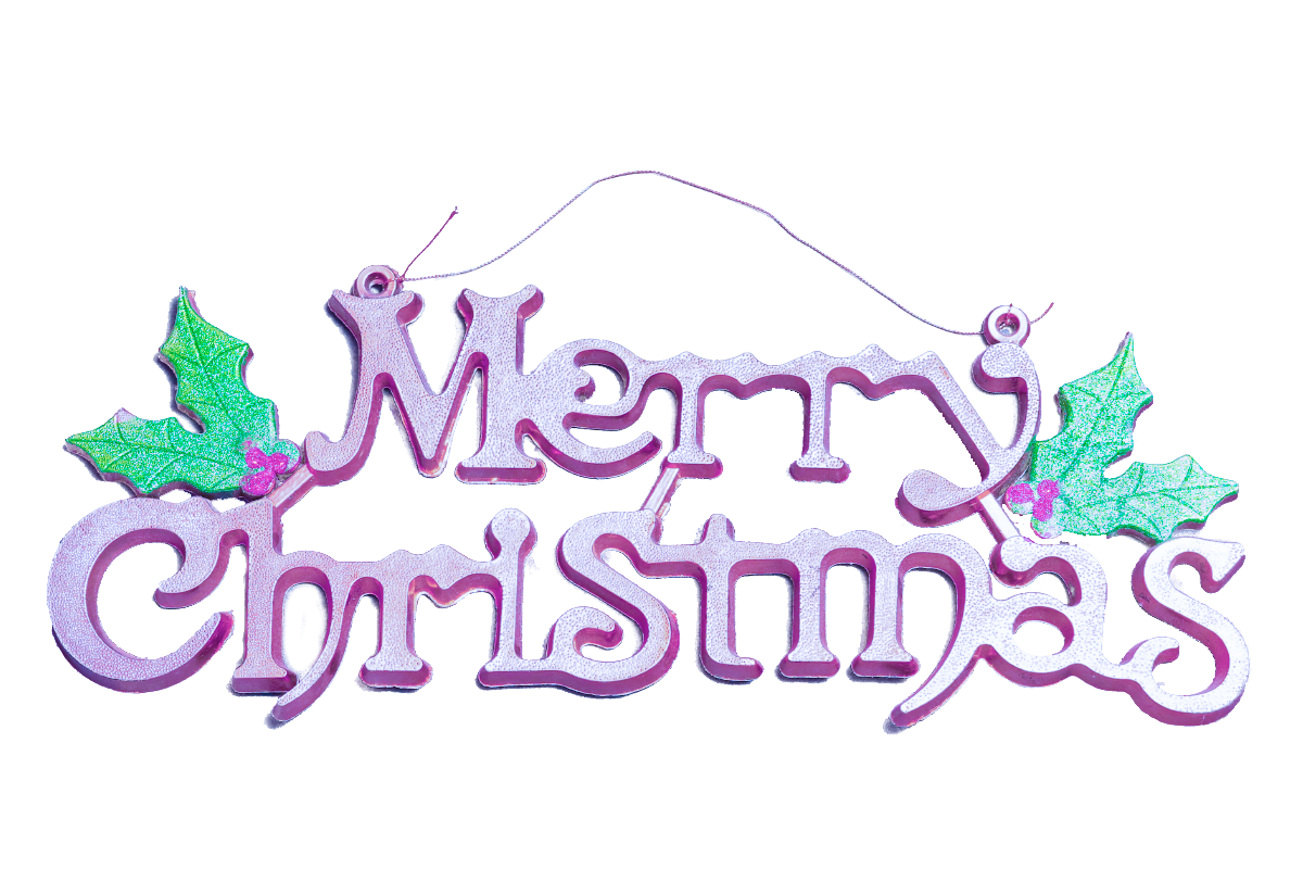 Merry Christmas Purple Wall Hanging PNG