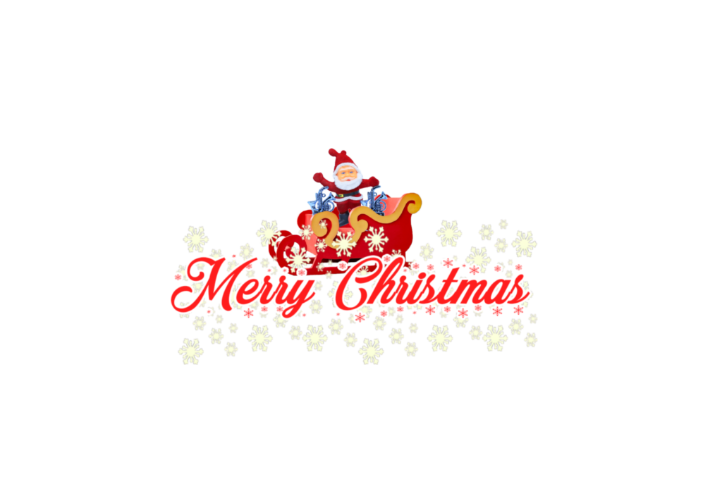 Merry Christmas snow cart PNG