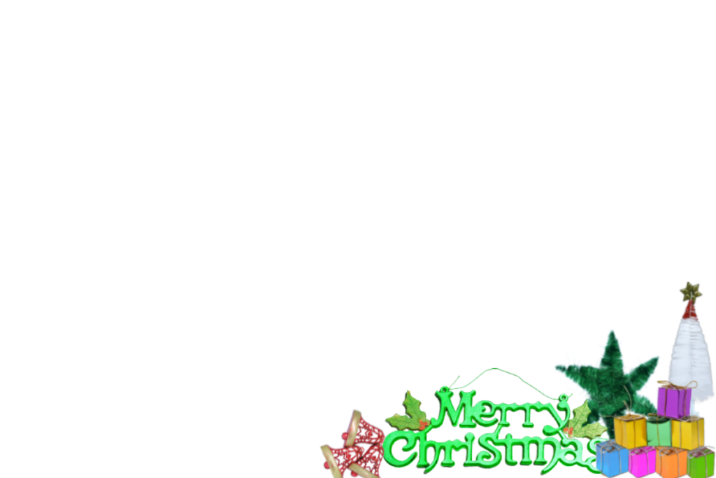 Merry Christmas wishes corner decoration PNG