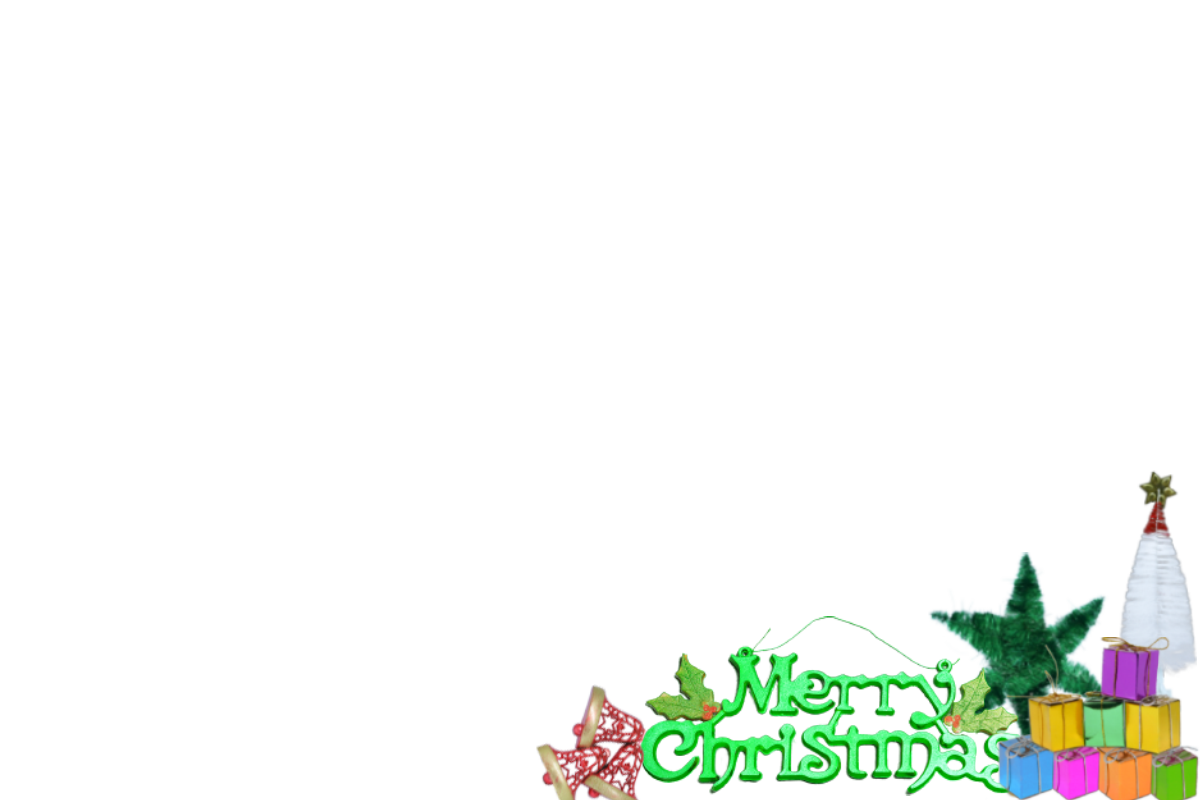 Merry Christmas wishes corner decoration PNG