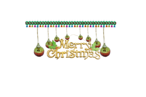 Merry Christmas with elements free PNG