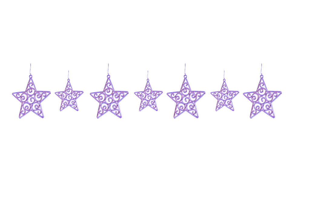 Purple Star Bunting PNG