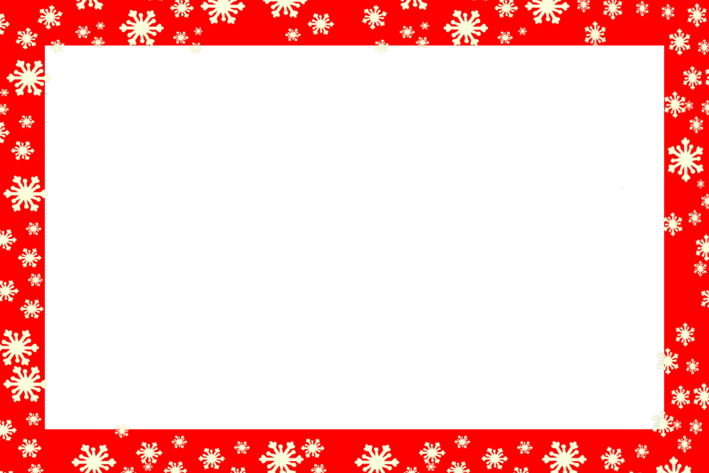 Red Snowflakes border PNG