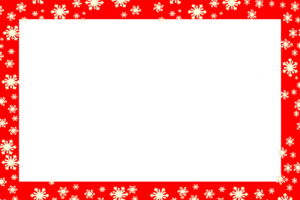 Red Snowflakes border PNG